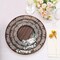 25 Brown 8" Wood Print Paper Dessert Plates Floral Lace Rim Party Decorations